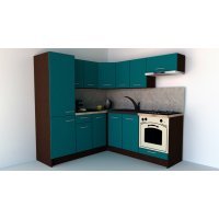 Bucatarie de Colt GENA NEW 9 ST. 190-200, Cu Corp de Cuptor, Wenge / Decor 0245